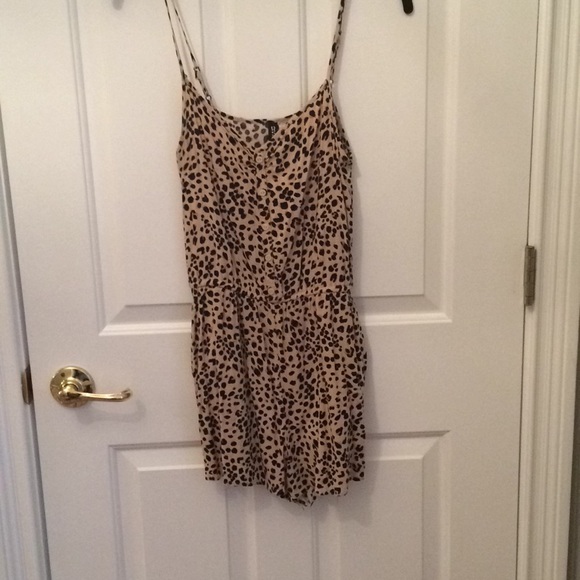 cheetah print romper h&m
